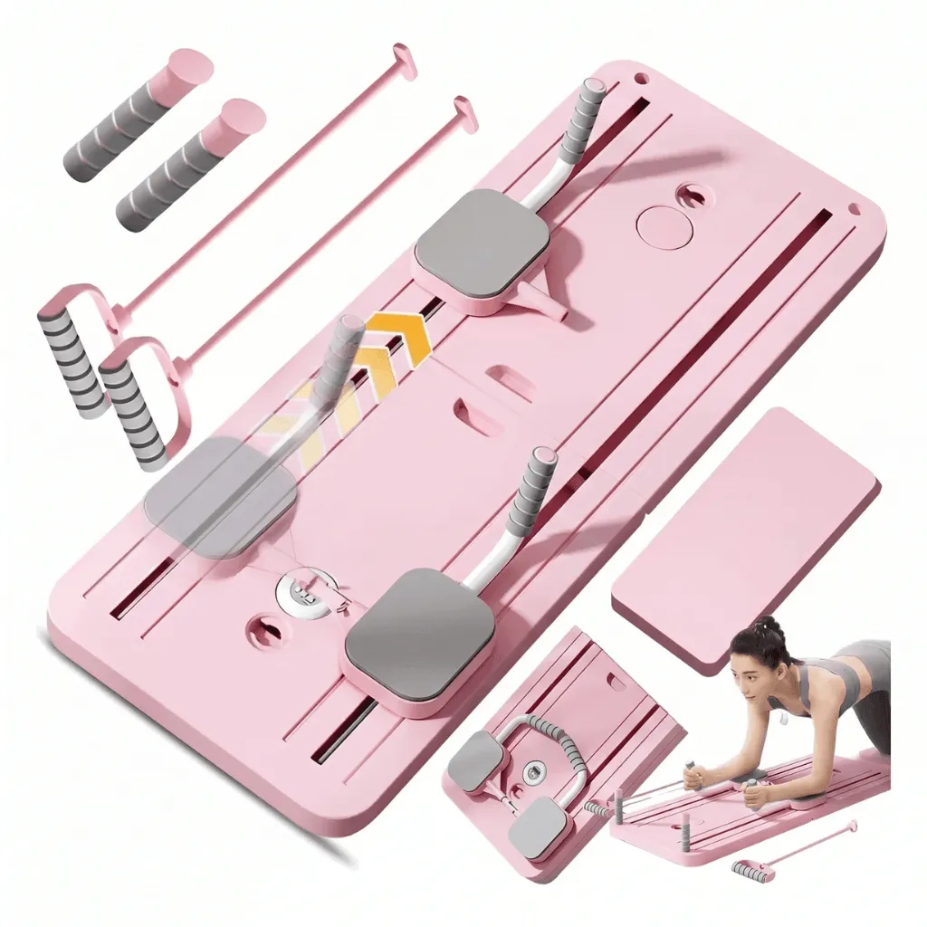 Kit Pilates 8 em 1 Dobrável para Treino Abdominal Core Braços e Pernas
