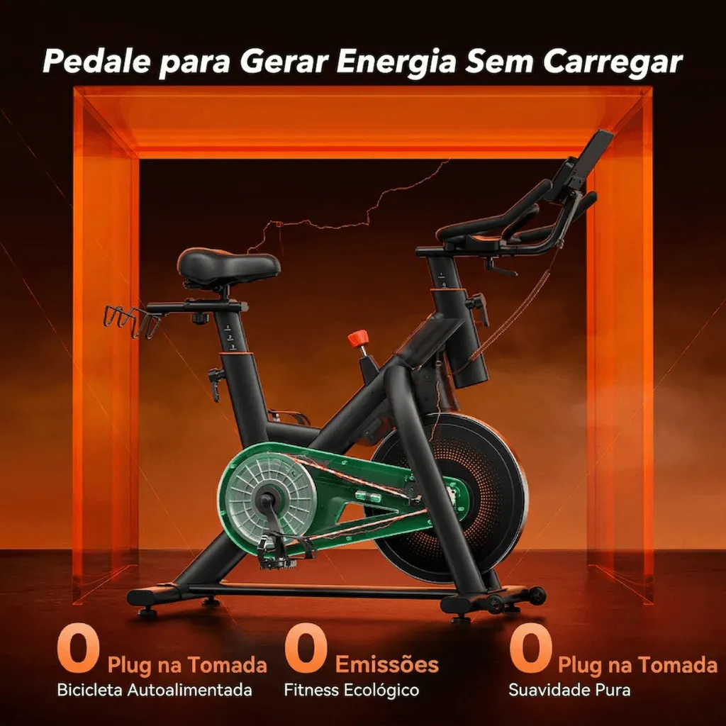 Bicicleta Ergométrica Compacta Ultra Silenciosa - Padrão - Imagem 2