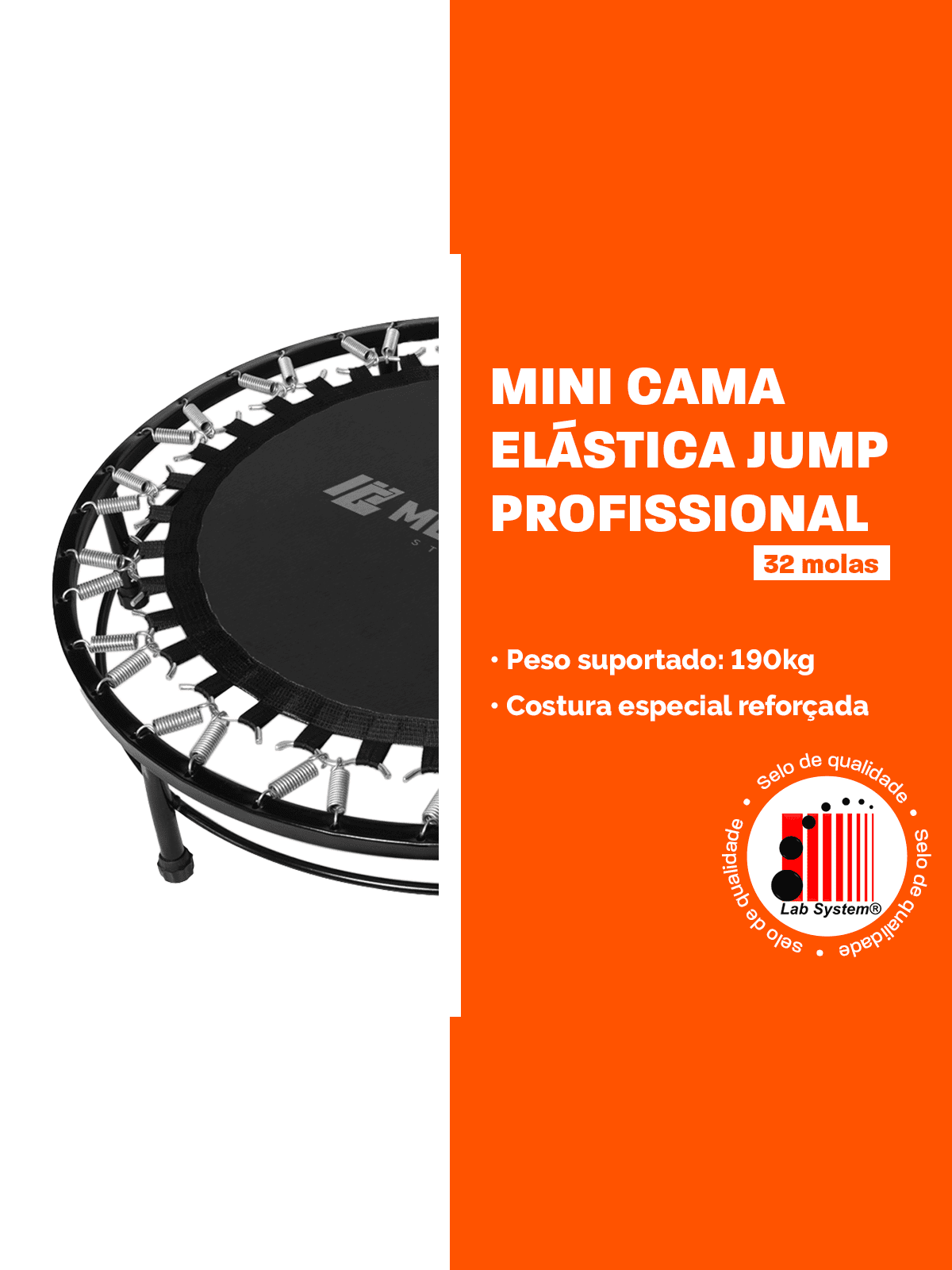 Mini Jump Trampolim Profissional 32 Molas Rosa - Imagem 3