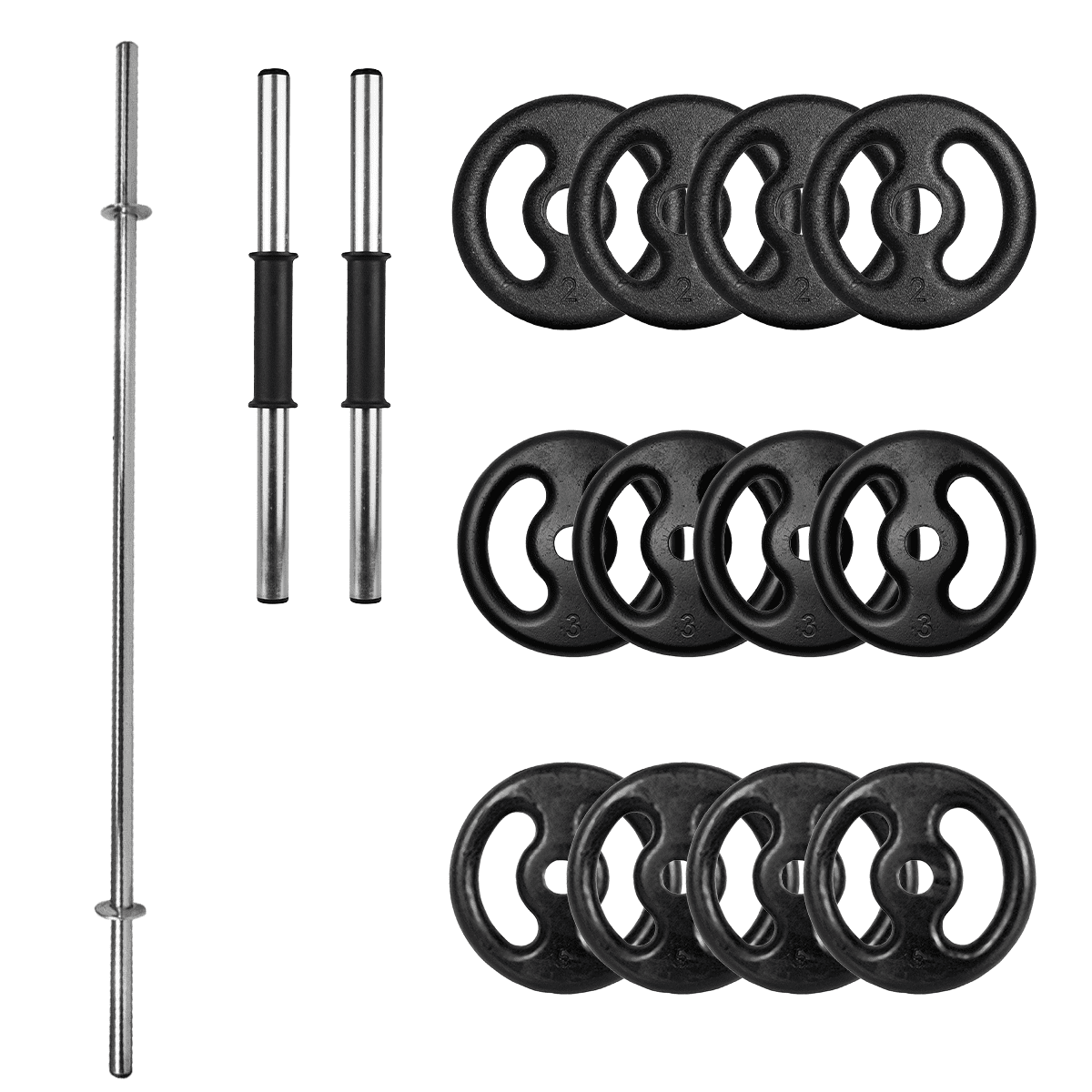 Kit Barra Body Pump Com Halteres E Anilhas - Imagem 1