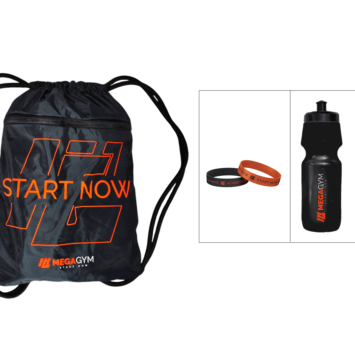 KIT Rato Fitness com Sacochila + Squeeze + Pulseira